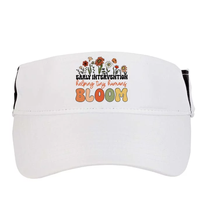 Retro Wildflower Early Intervention Helping Tiny Human Bloom Adult Drive Performance Visor