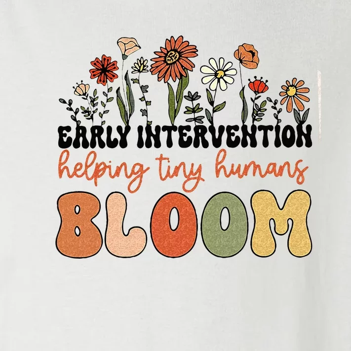 Retro Wildflower Early Intervention Helping Tiny Human Bloom Toddler Long Sleeve Shirt