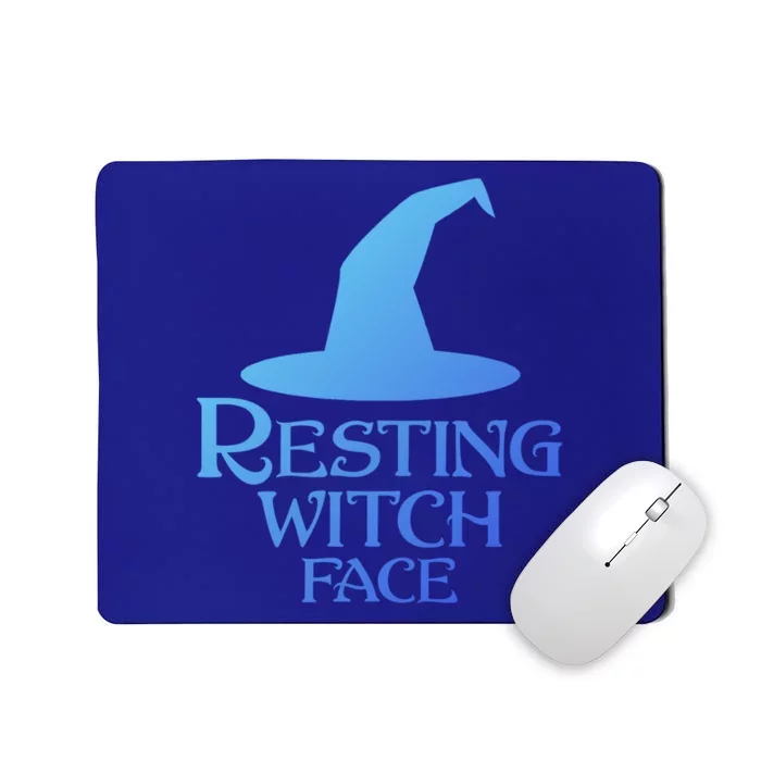 Resting Witch Face Silly Halloween Gift Mousepad