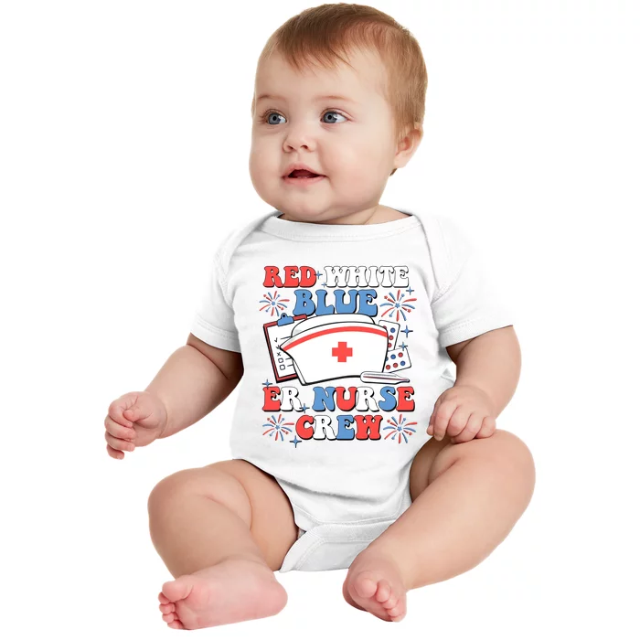 Red White Funny Blue Er Crew Baby Bodysuit