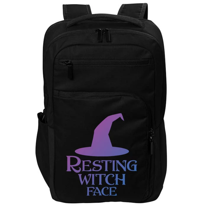 Resting Witch Face Silly Halloween Gift Impact Tech Backpack