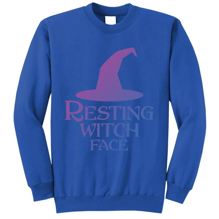 Resting Witch Face Silly Halloween Gift Tall Sweatshirt