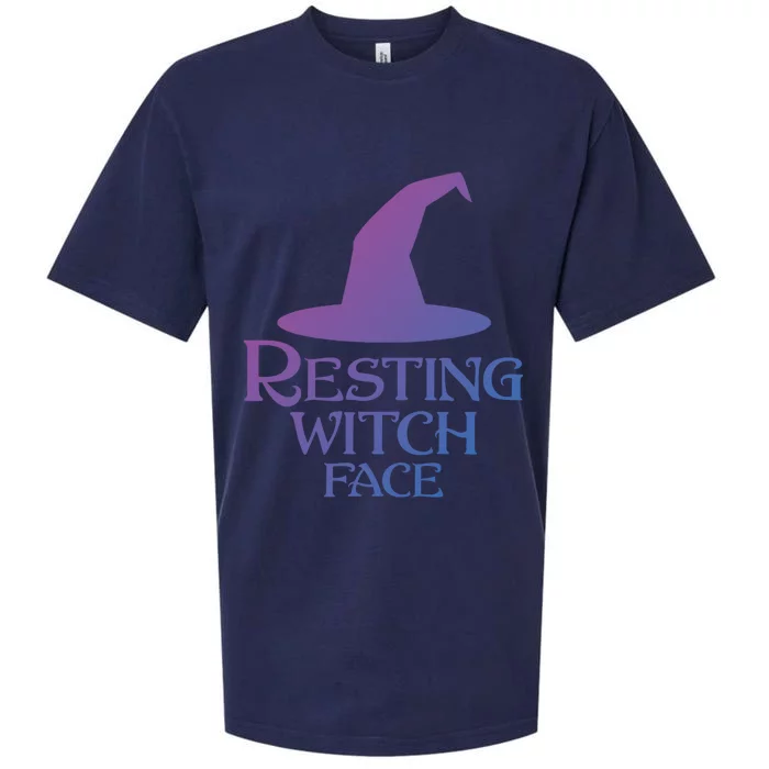 Resting Witch Face Silly Halloween Gift Sueded Cloud Jersey T-Shirt