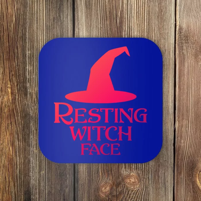 Resting Witch Face Silly Halloween Gift Coaster