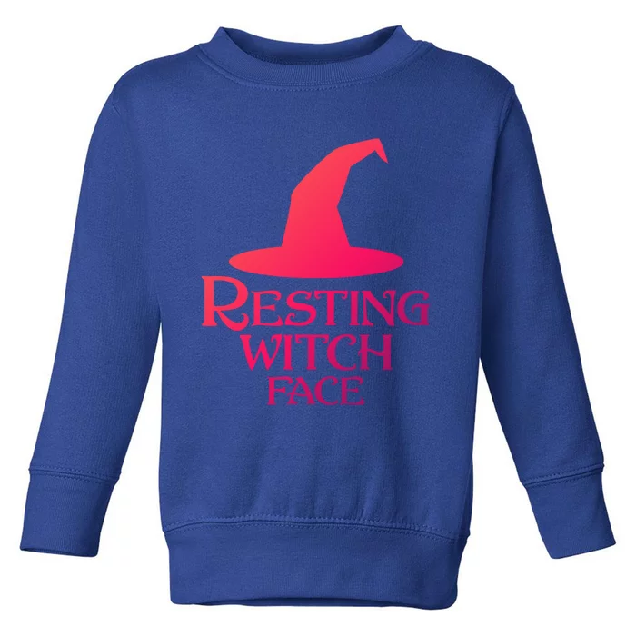 Resting Witch Face Silly Halloween Gift Toddler Sweatshirt