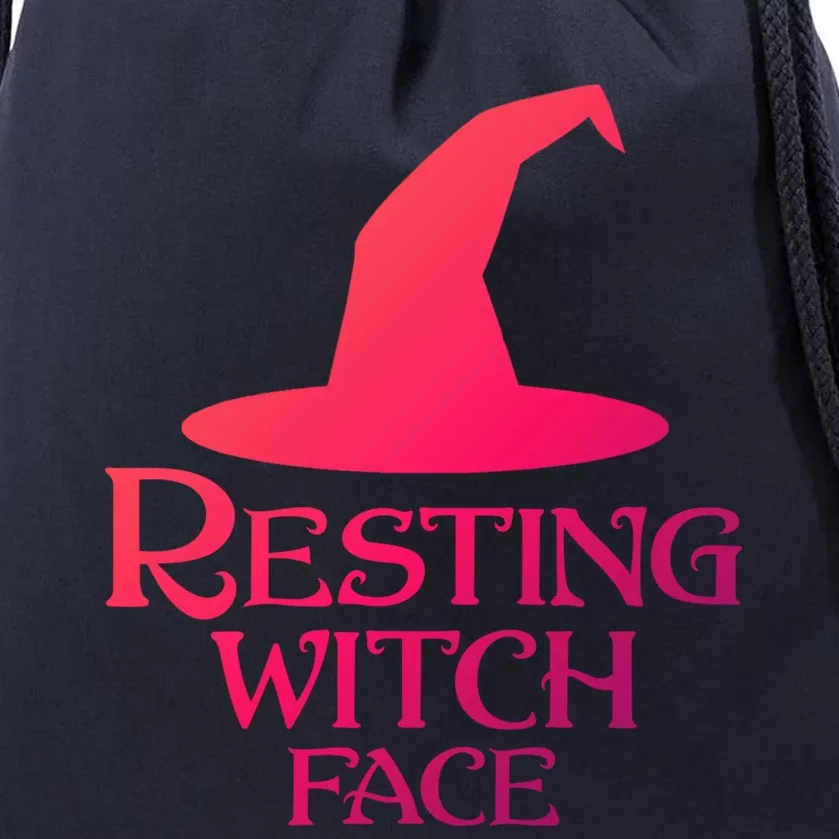 Resting Witch Face Silly Halloween Gift Drawstring Bag