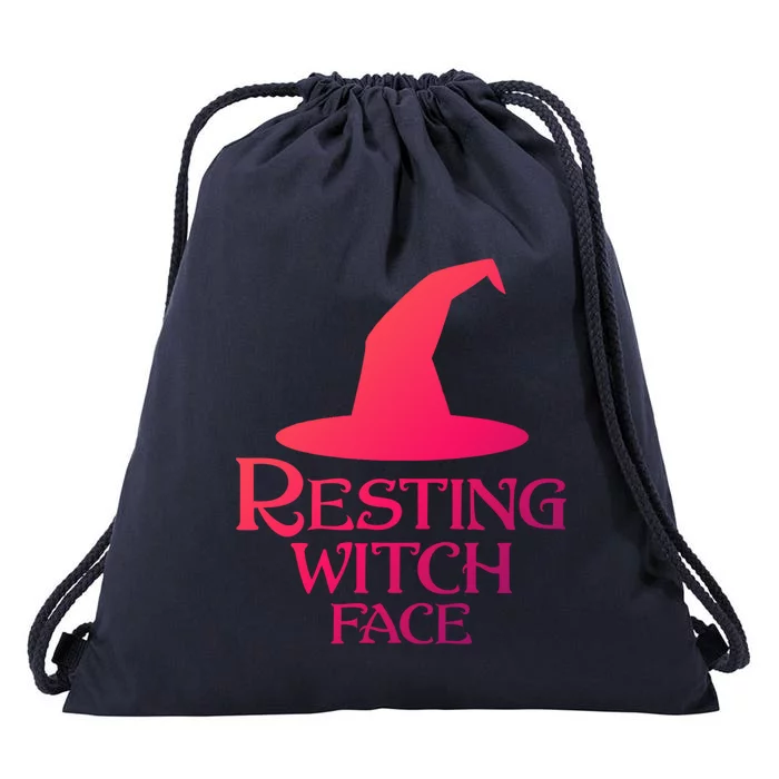 Resting Witch Face Silly Halloween Gift Drawstring Bag