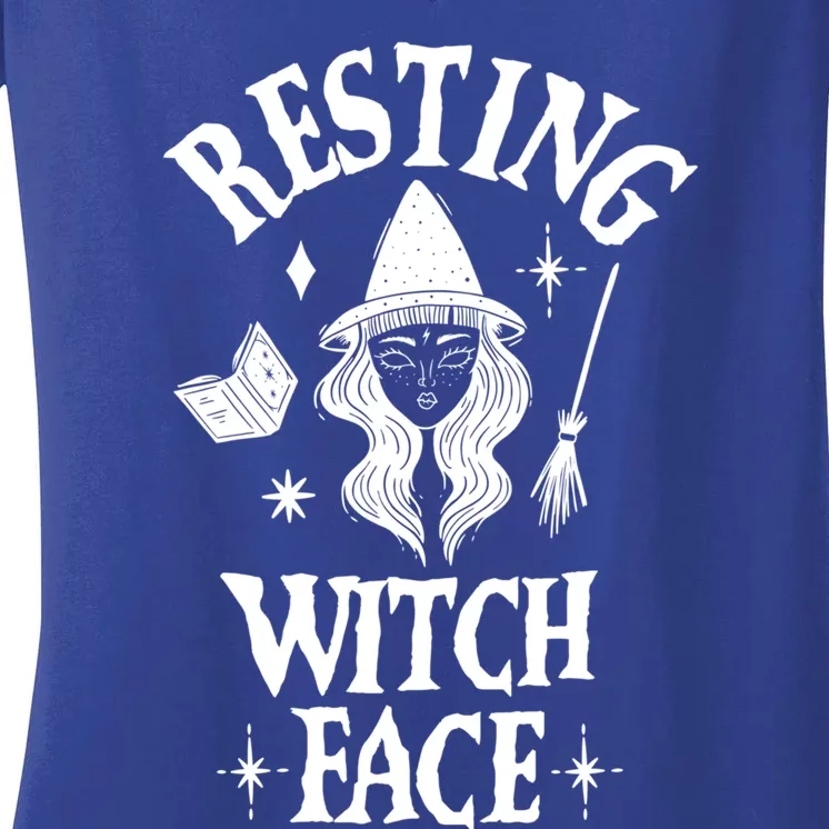 Resting Witch Face Witch Halloween Gift Women's V-Neck T-Shirt