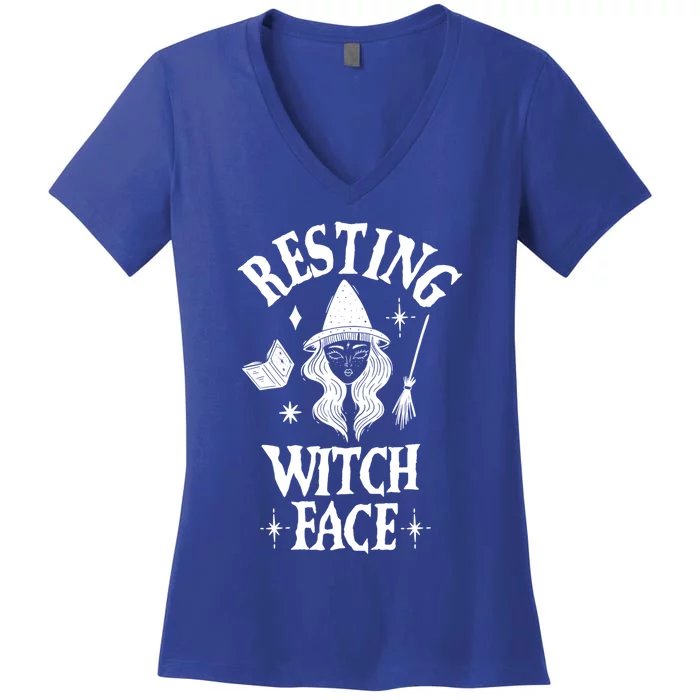 Resting Witch Face Witch Halloween Gift Women's V-Neck T-Shirt