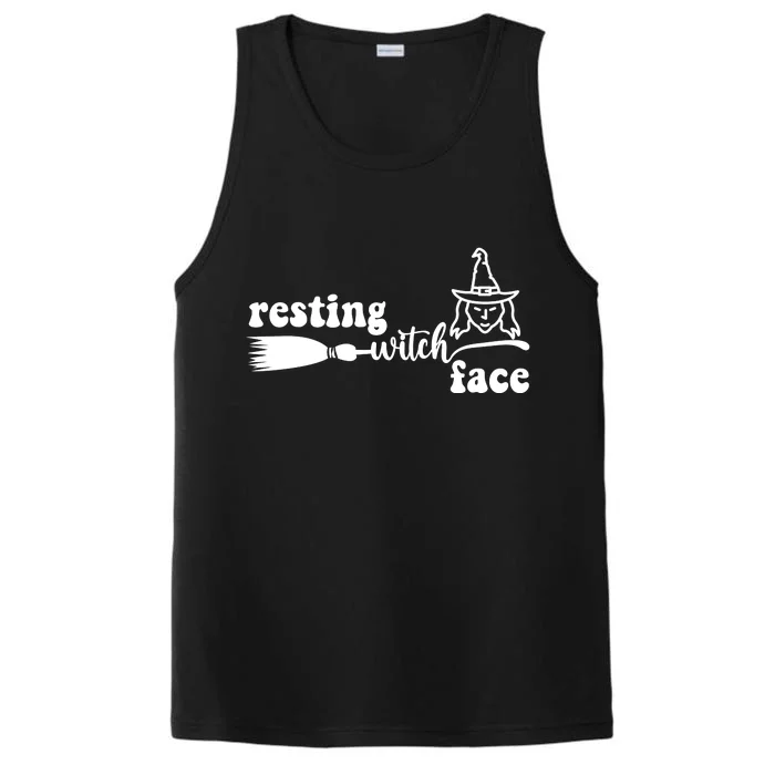 Resting Witch Face Funny Halloween Performance Tank