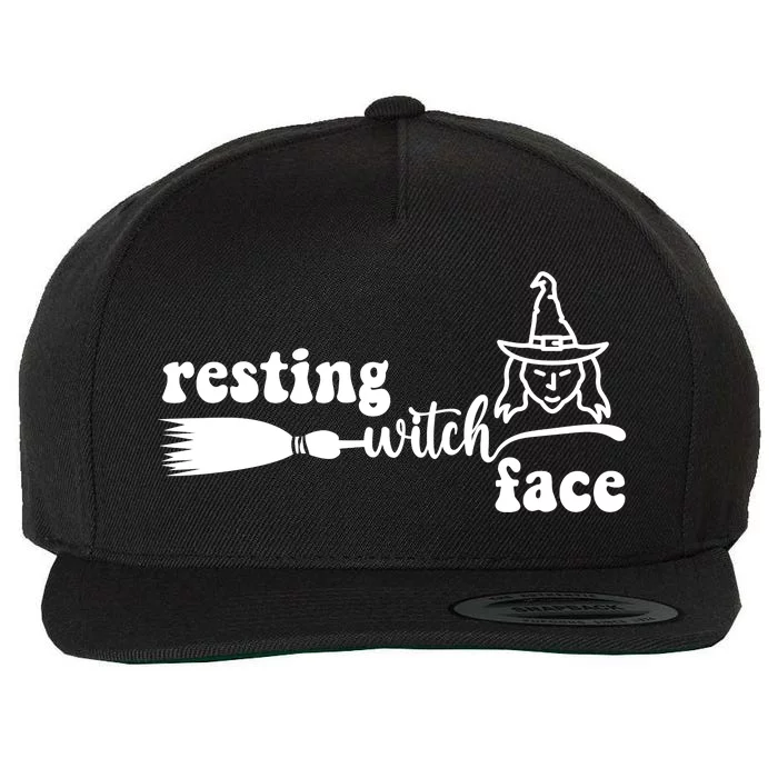 Resting Witch Face Funny Halloween Wool Snapback Cap