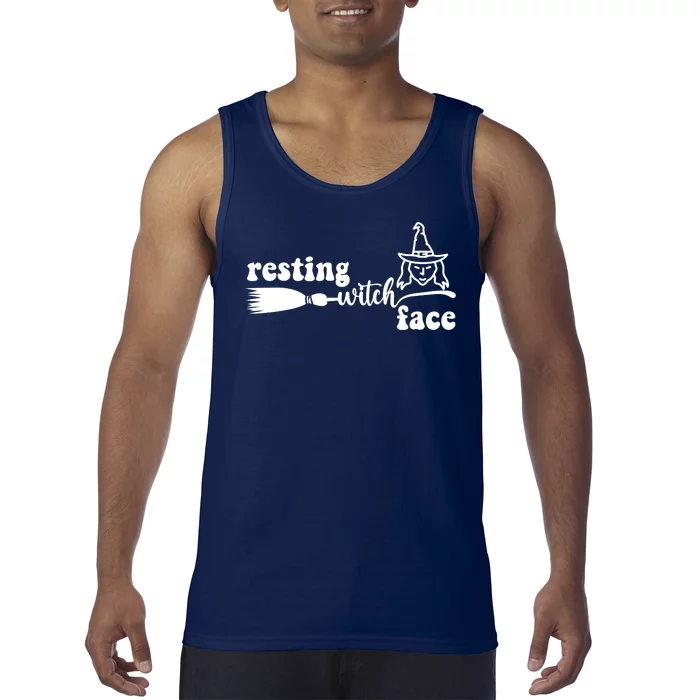 Resting Witch Face Funny Halloween Tank Top