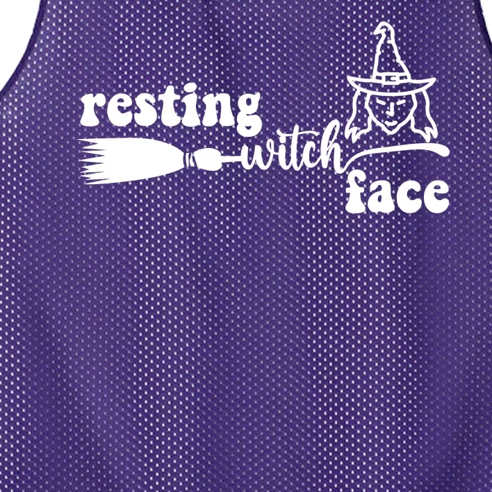 Resting Witch Face Funny Halloween Mesh Reversible Basketball Jersey Tank