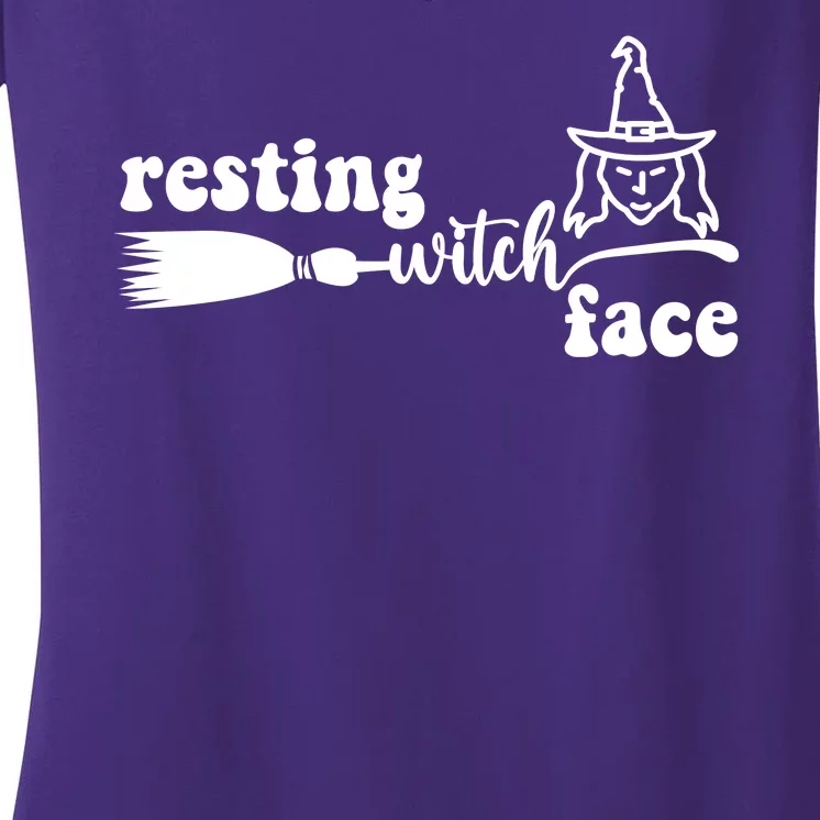 Resting Witch Face Funny Halloween Women's V-Neck T-Shirt