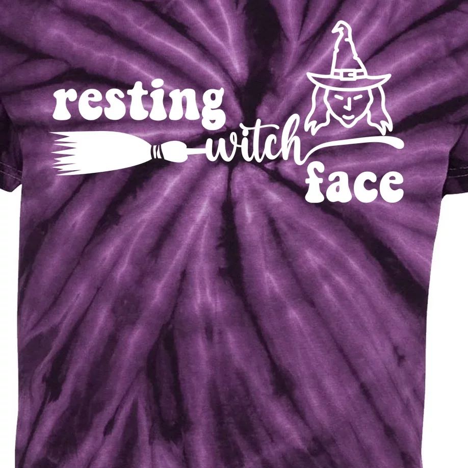 Resting Witch Face Funny Halloween Kids Tie-Dye T-Shirt