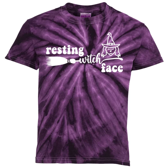 Resting Witch Face Funny Halloween Kids Tie-Dye T-Shirt