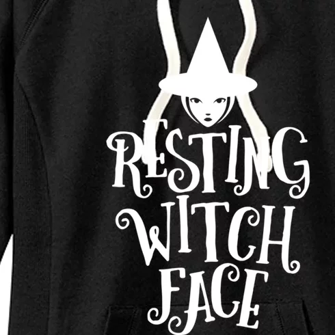 Resting Witch Face Funny Halloween Gift Women's Fleece Hoodie