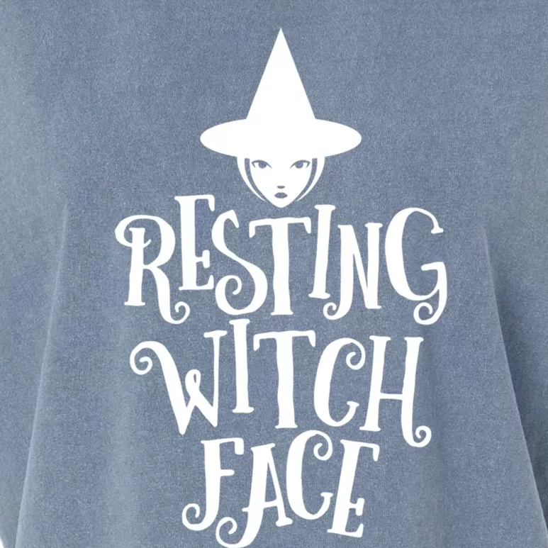 Resting Witch Face Funny Halloween Gift Garment-Dyed Women's Muscle Tee