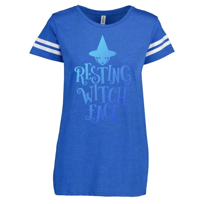 Resting Witch Face Funny Halloween Cute Gift Enza Ladies Jersey Football T-Shirt