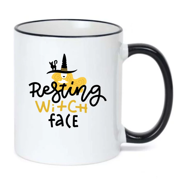 Resting Witch Face Funny Halloween Black Color Changing Mug