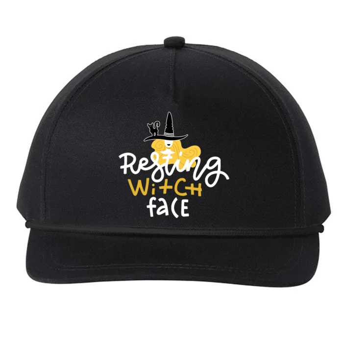 Resting Witch Face Funny Halloween Snapback Five-Panel Rope Hat