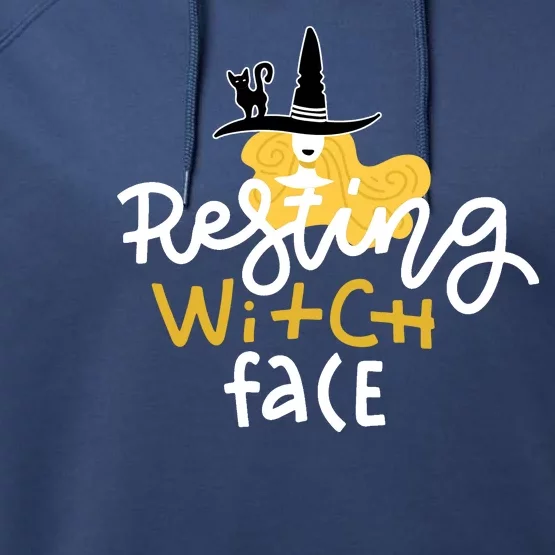 Resting Witch Face Funny Halloween Performance Fleece Hoodie