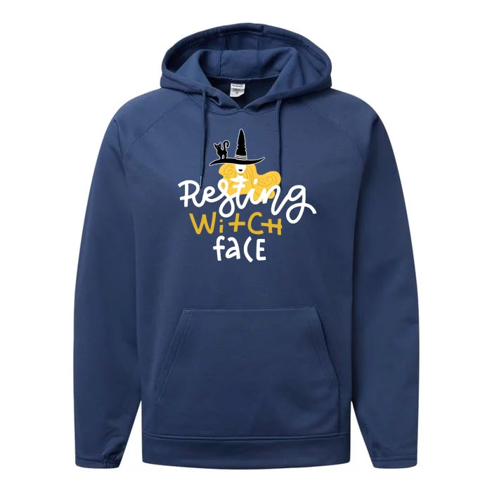 Resting Witch Face Funny Halloween Performance Fleece Hoodie