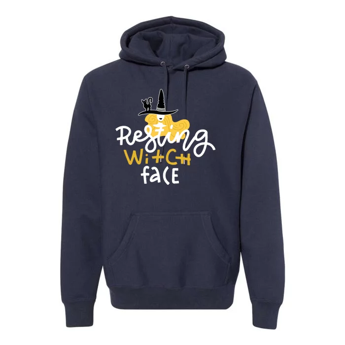 Resting Witch Face Funny Halloween Premium Hoodie