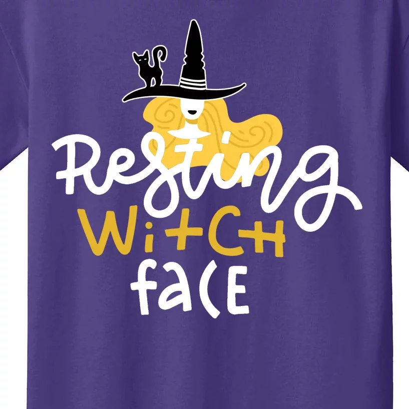 Resting Witch Face Funny Halloween Kids T-Shirt