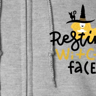 Resting Witch Face Funny Halloween Full Zip Hoodie