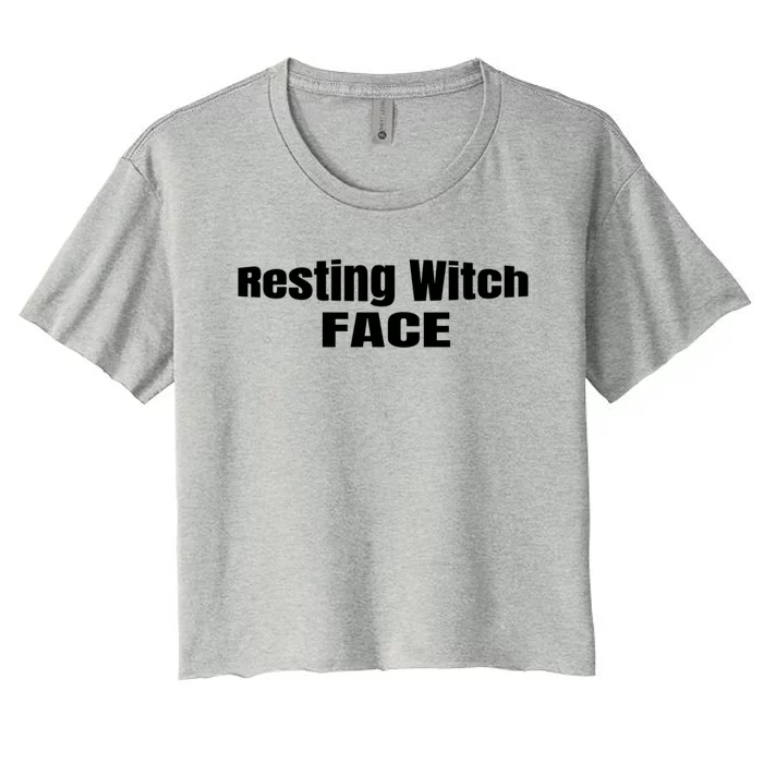 Resting Witch Face Gift Women's Crop Top Tee