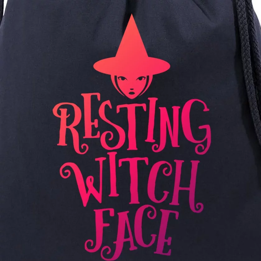 Resting Witch Face Funny Halloween Cute Gift Drawstring Bag