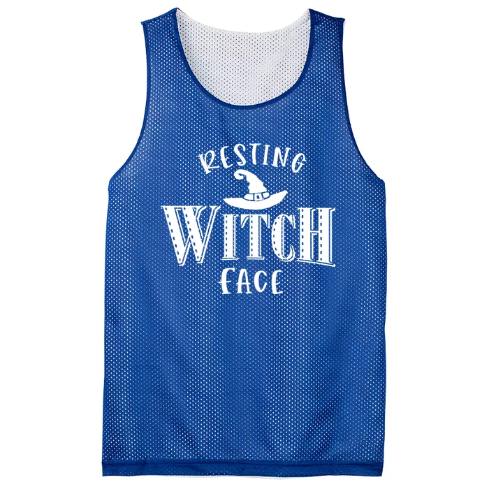 Resting Witch Face Wiccan Occult Meaningful Gift Mesh Reversible Basketball Jersey Tank