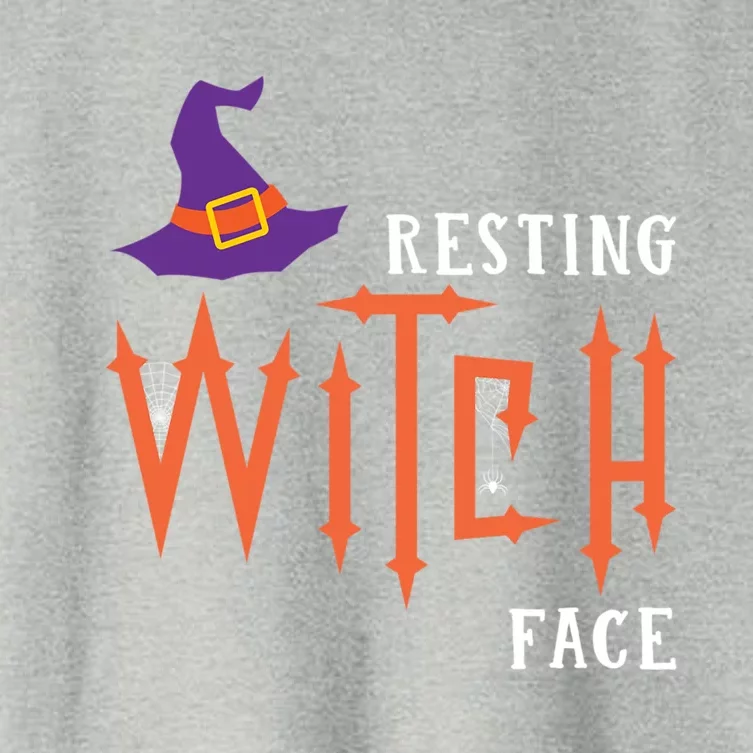 Resting Witch Face Funny Halloween Witch Costume Gift Women's Crop Top Tee