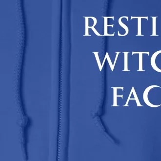 Resting Witch Face Gothic Wiccan Cute Gift Full Zip Hoodie