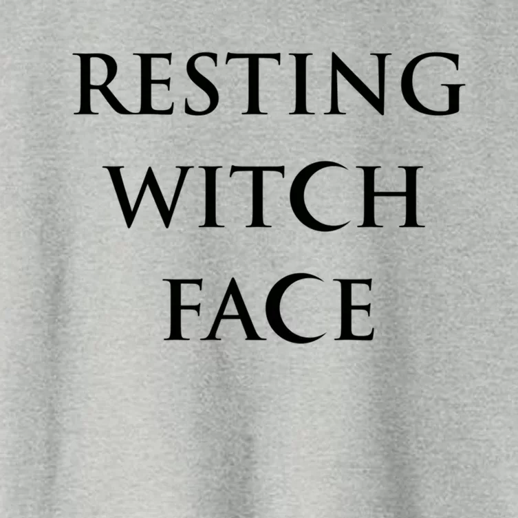 Resting Witch Face Gothic Wiccan Cute Gift Women's Crop Top Tee