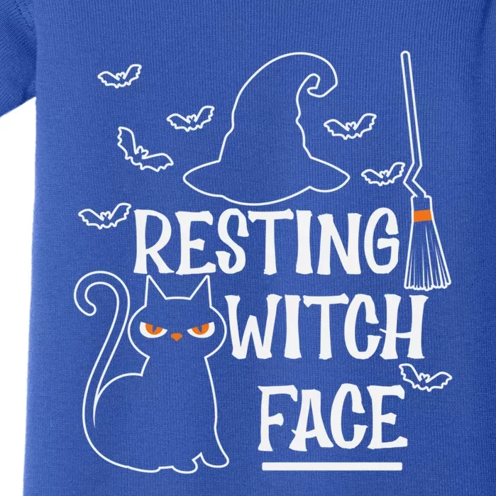 Resting Witch Face Halloween Design Cute Gift Baby Bodysuit