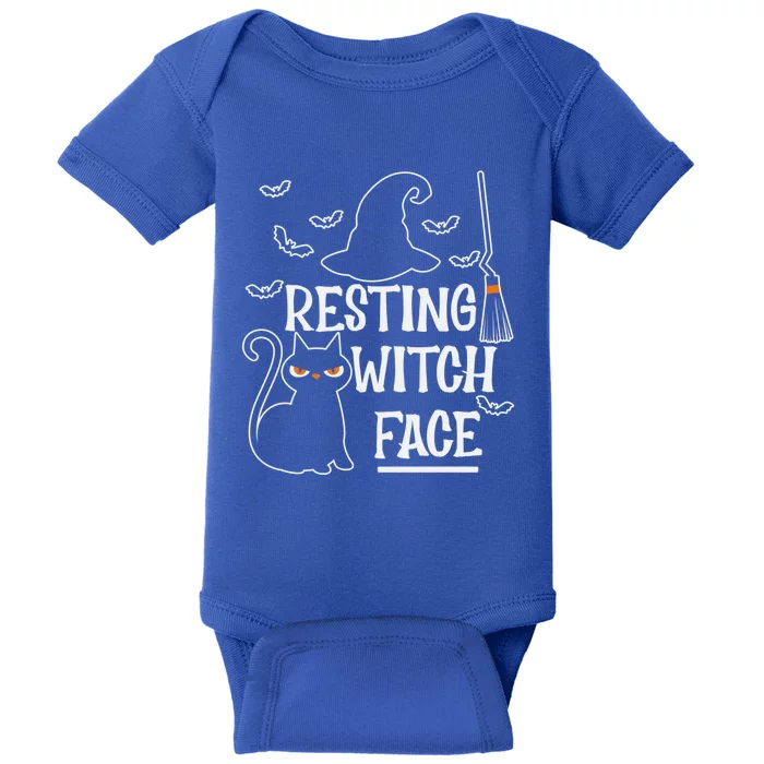 Resting Witch Face Halloween Design Cute Gift Baby Bodysuit