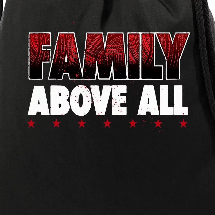 Roman Wrestler Family Above All Drawstring Bag