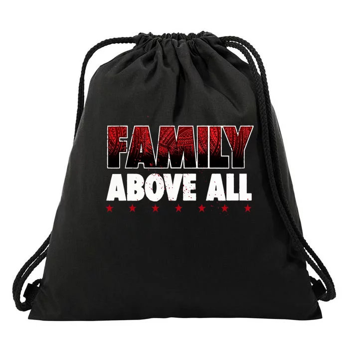 Roman Wrestler Family Above All Drawstring Bag