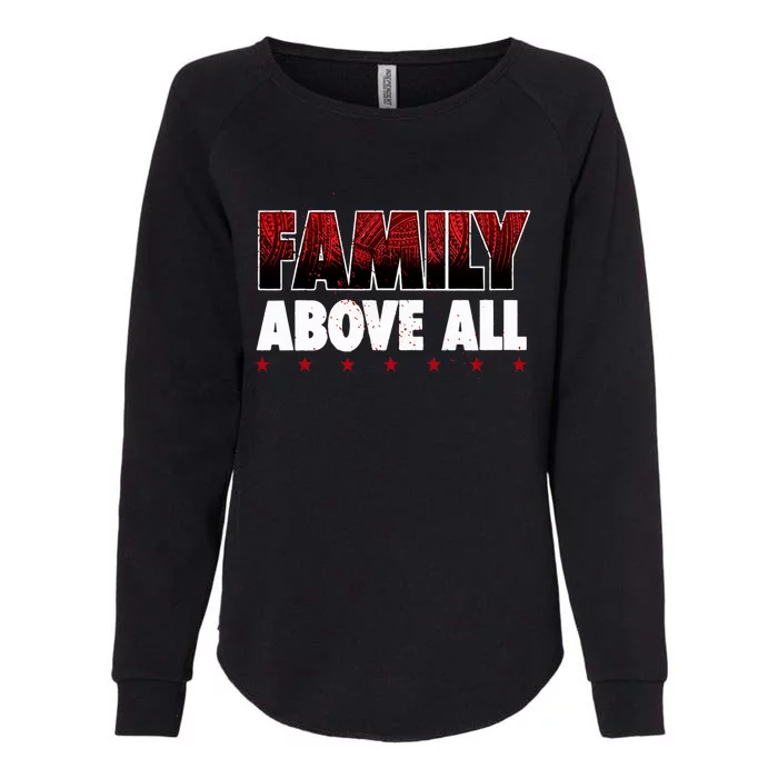 Roman Wrestler Family Above All Womens California Wash Sweatshirt