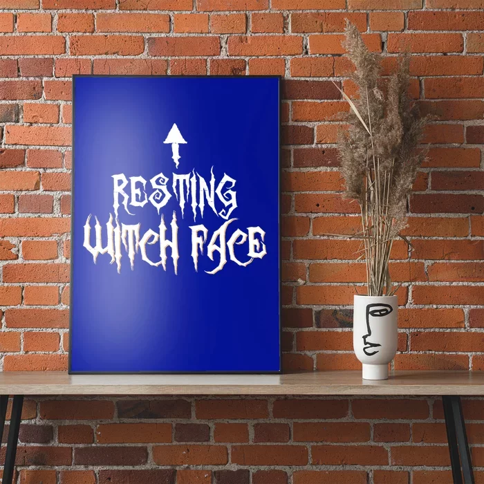 Resting Witch Face Halloween Funny Arrow Gift Poster