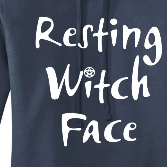 Resting Witch Face Funny Wiccan Pagan Cheeky Witch Funny Gift Women's Pullover Hoodie