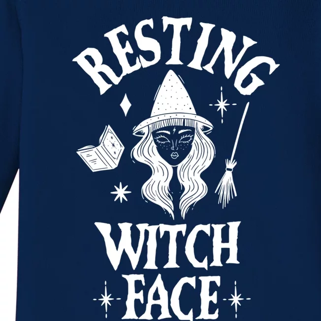 Resting Witch Face Witch Halloween Gift Baby Long Sleeve Bodysuit