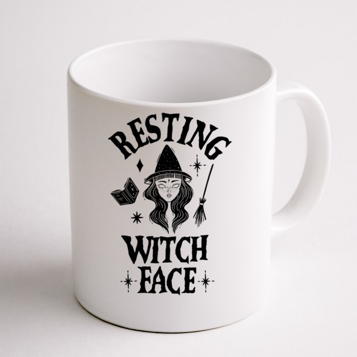 Resting Witch Face Witch Halloween Gift Front & Back Coffee Mug