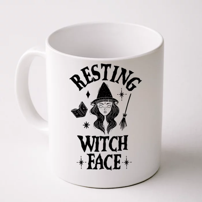 Resting Witch Face Witch Halloween Gift Front & Back Coffee Mug