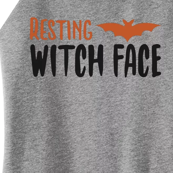 Resting Witch Face Halloween Funny Cute Gift Women’s Perfect Tri Rocker Tank