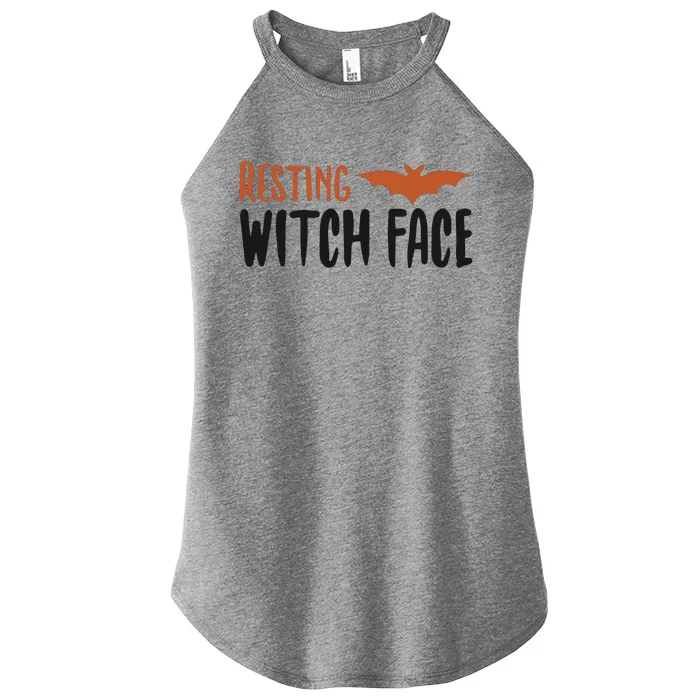 Resting Witch Face Halloween Funny Cute Gift Women’s Perfect Tri Rocker Tank