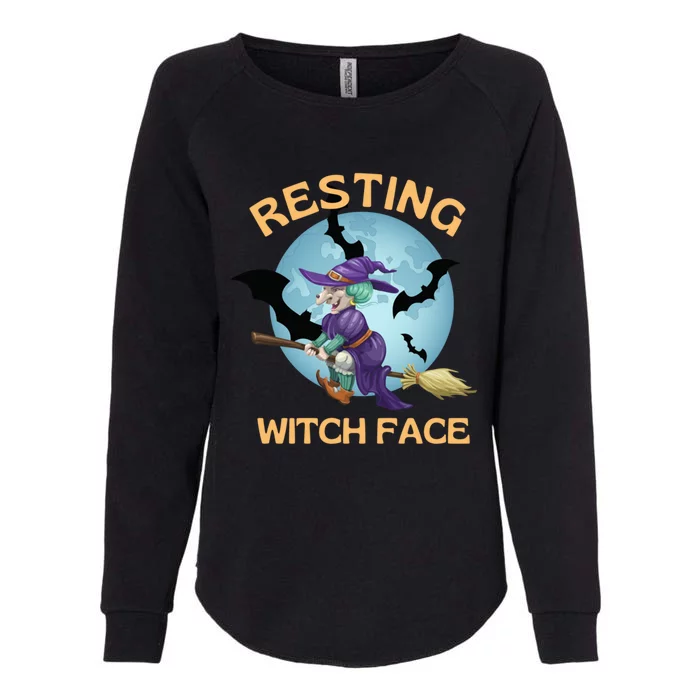 Resting Witch Face Fun Halloween Gift Womens California Wash Sweatshirt