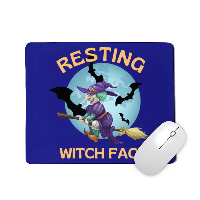 Resting Witch Face Fun Halloween Gift Mousepad